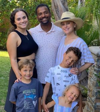 Robin Stapler daughter Sienna with her father Alfonso Ribeiro, step-mom and half-siblings